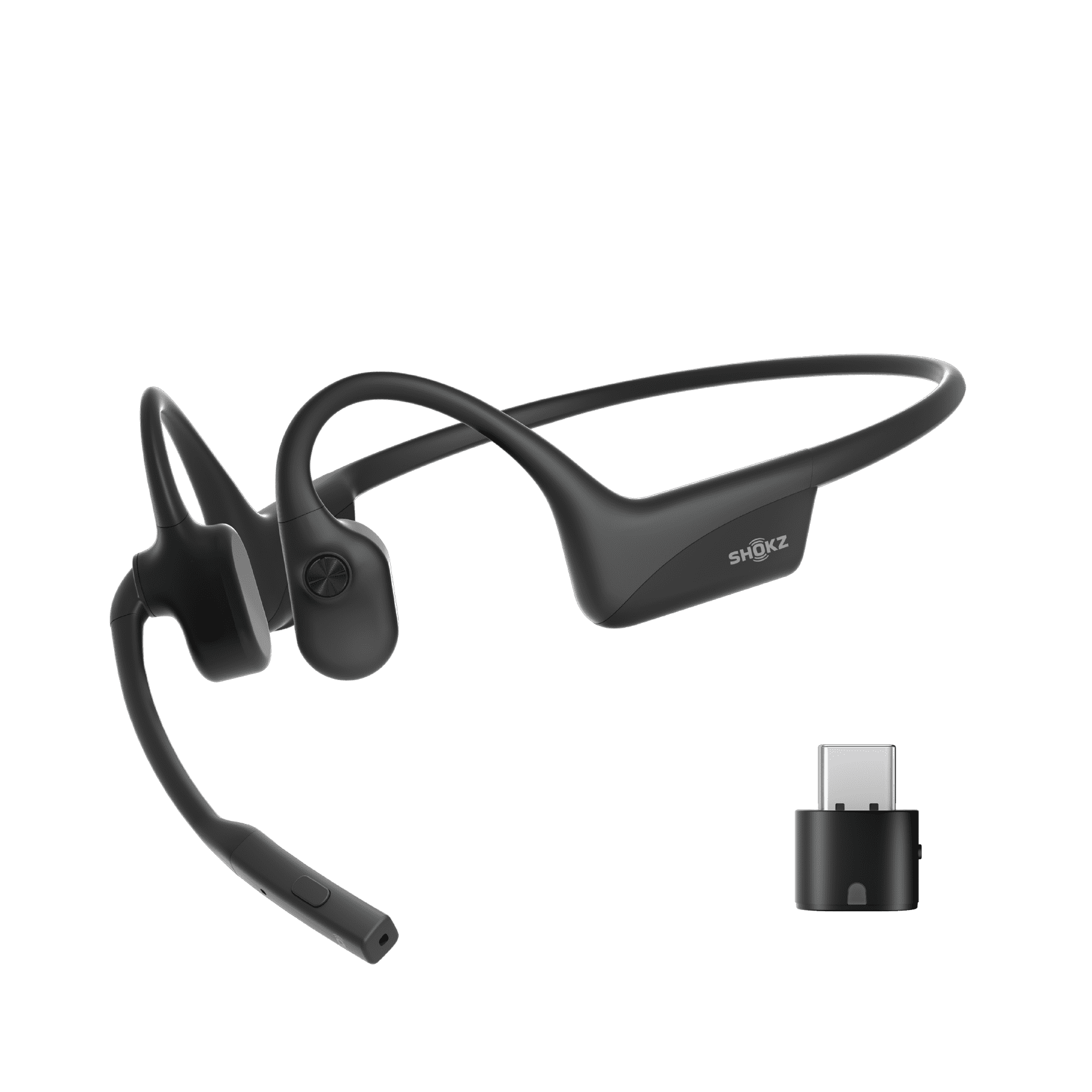 Open-Ear Bone Conduction Headphones with Noise-Canceling Mic | OpenComm2 UC