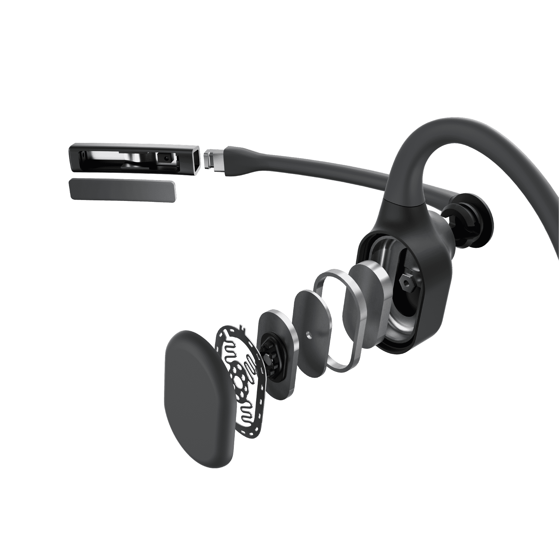 Open-Ear Bone Conduction Headphones with Noise-Canceling Mic | OpenComm2 UC