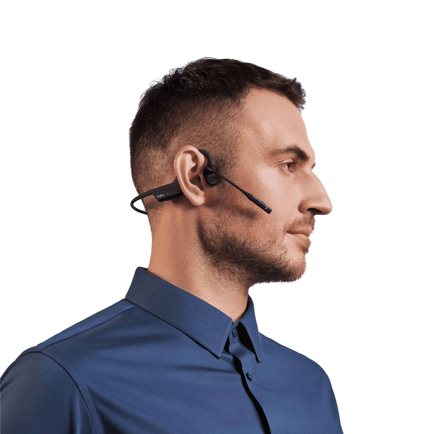 Open-Ear Bone Conduction Headphones with Noise-Canceling Mic | OpenComm2 UC
