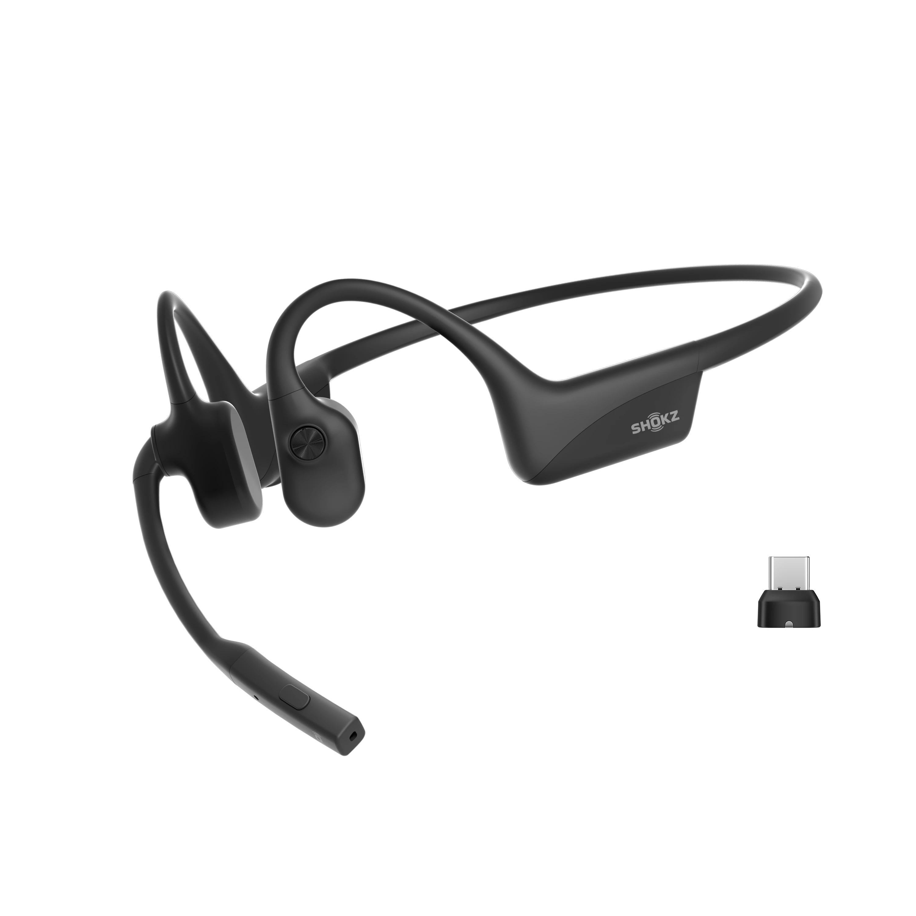 Open-Ear Bone Conduction Headphones with Noise-Canceling Mic | OpenComm2 UC